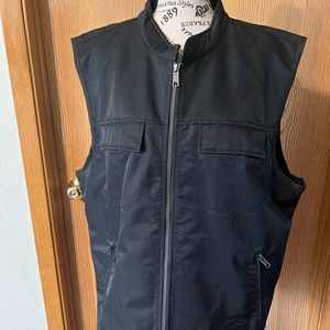 Men’s Harley Davidson Vest Black Zip Front Size 2X Adjustable Bottom